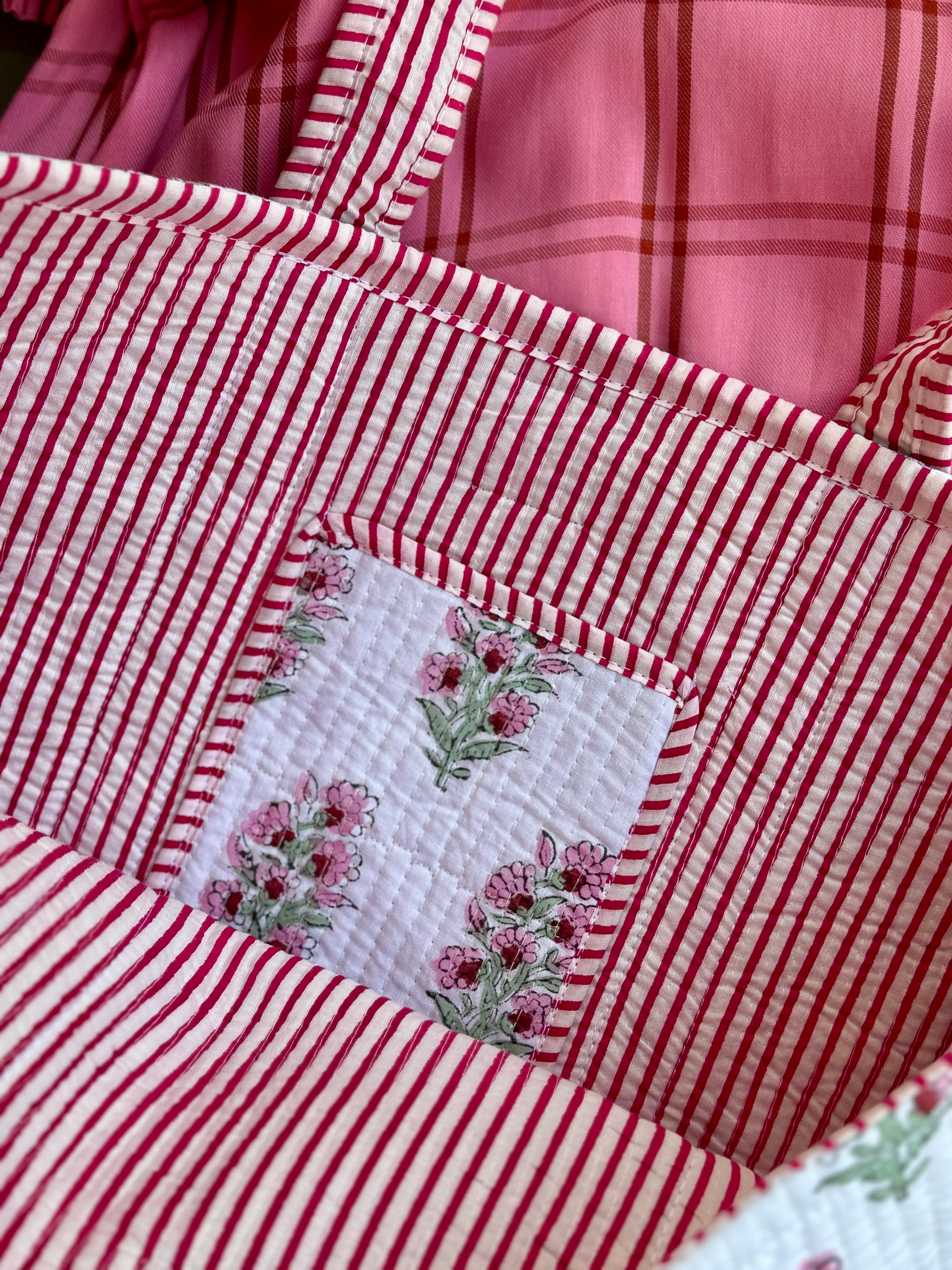 STELLA QUILTED TOTE