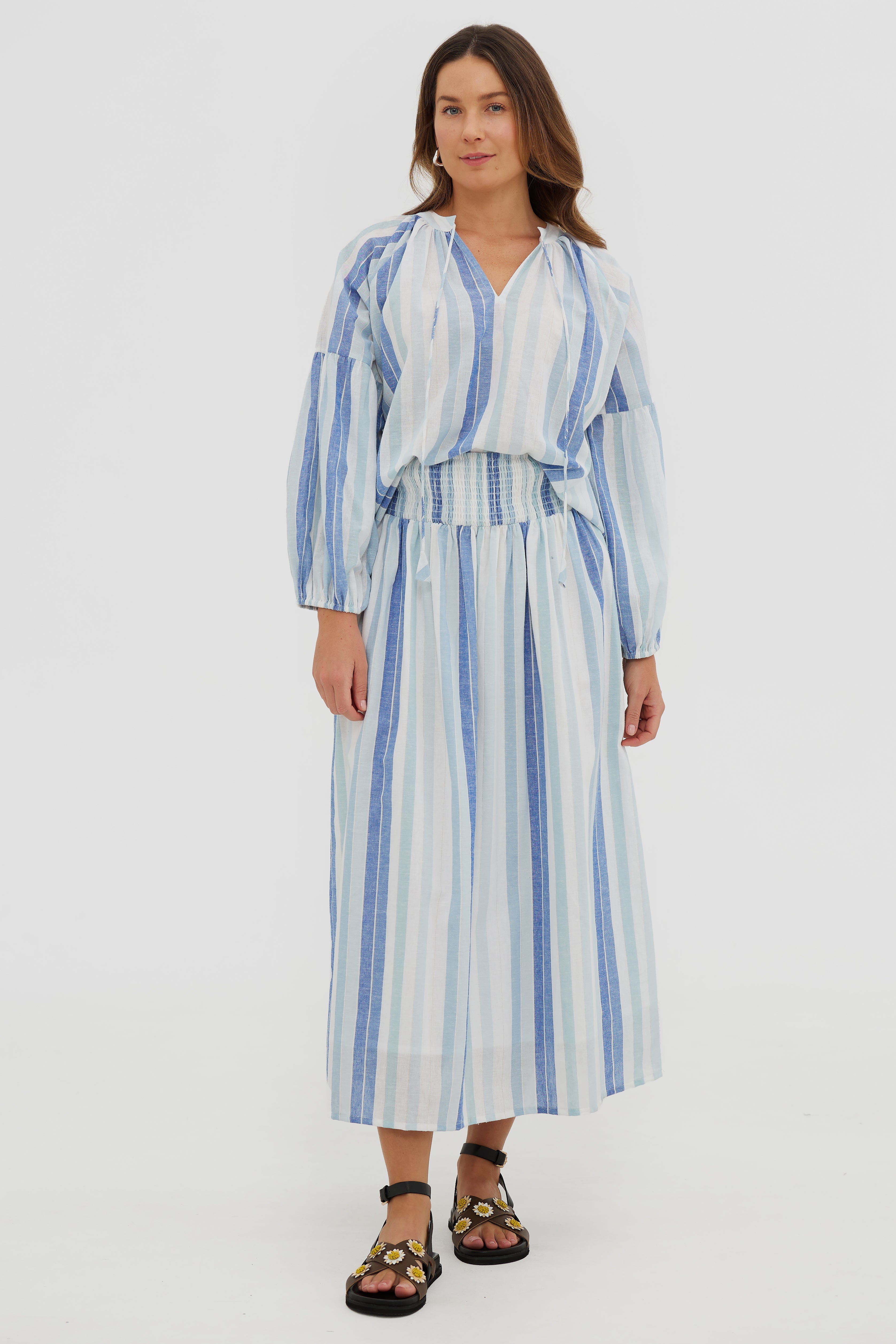 INDY LUREX STRIPE SKIRT