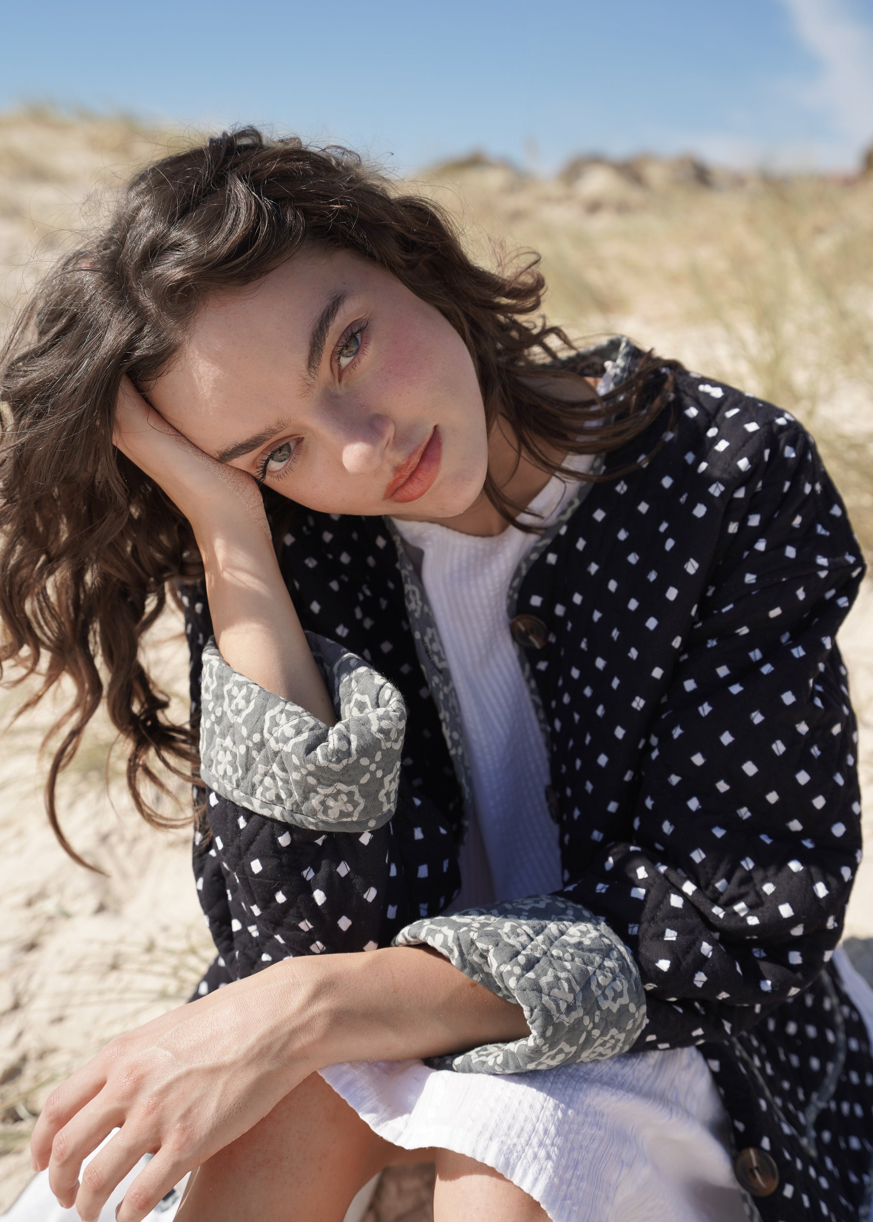 WILLA QUILTED JACKET // INK GEO