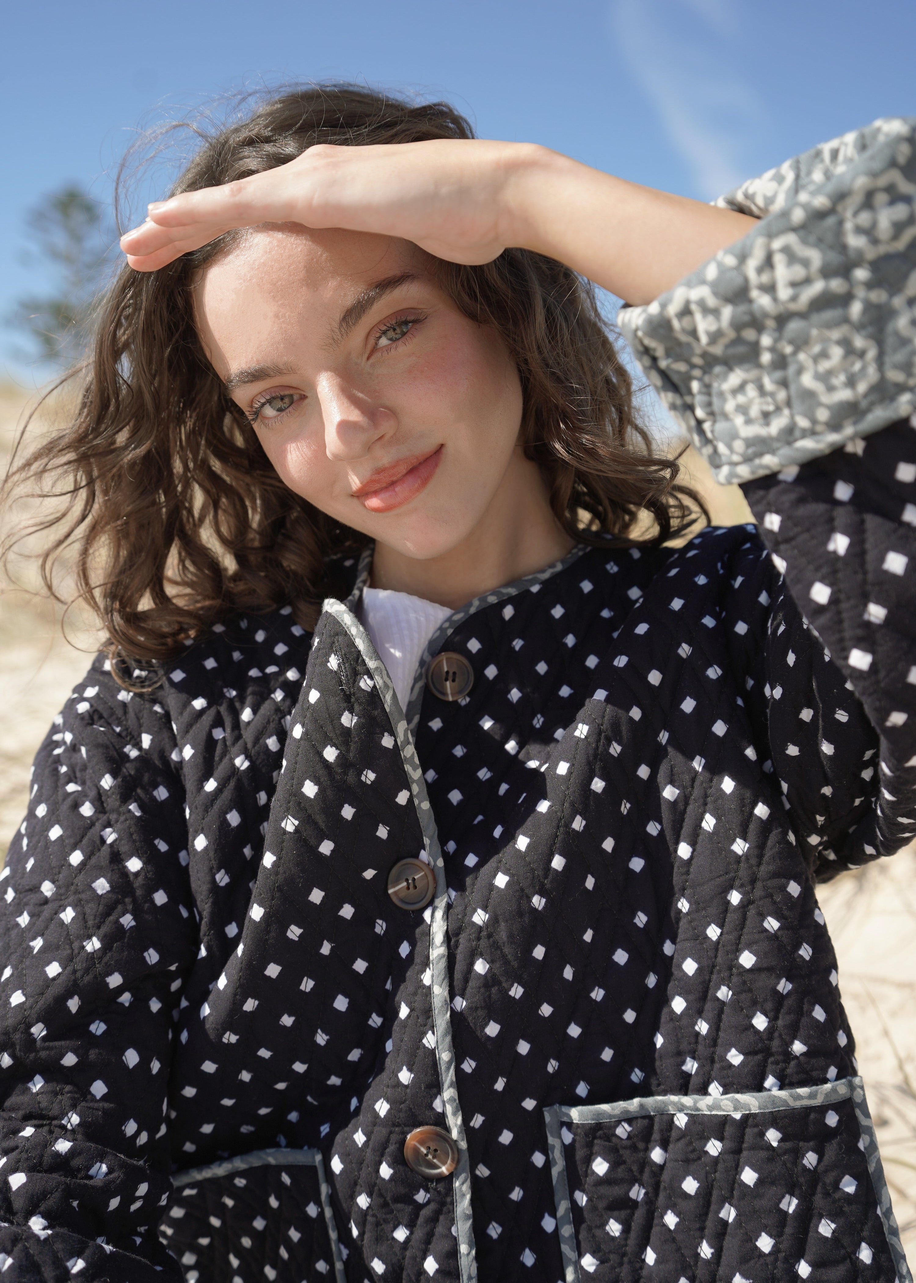 WILLA QUILTED JACKET // INK GEO