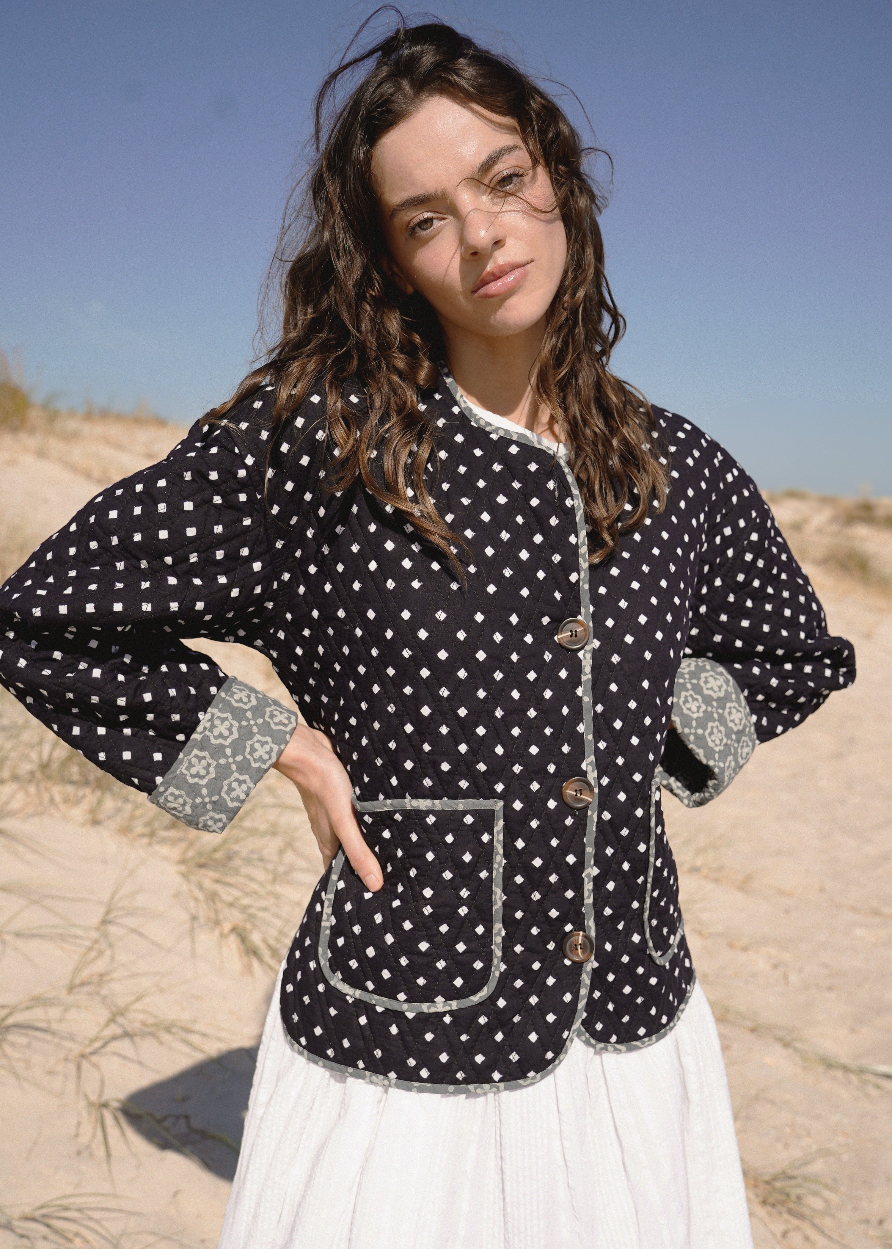 WILLA QUILTED JACKET // INK GEO