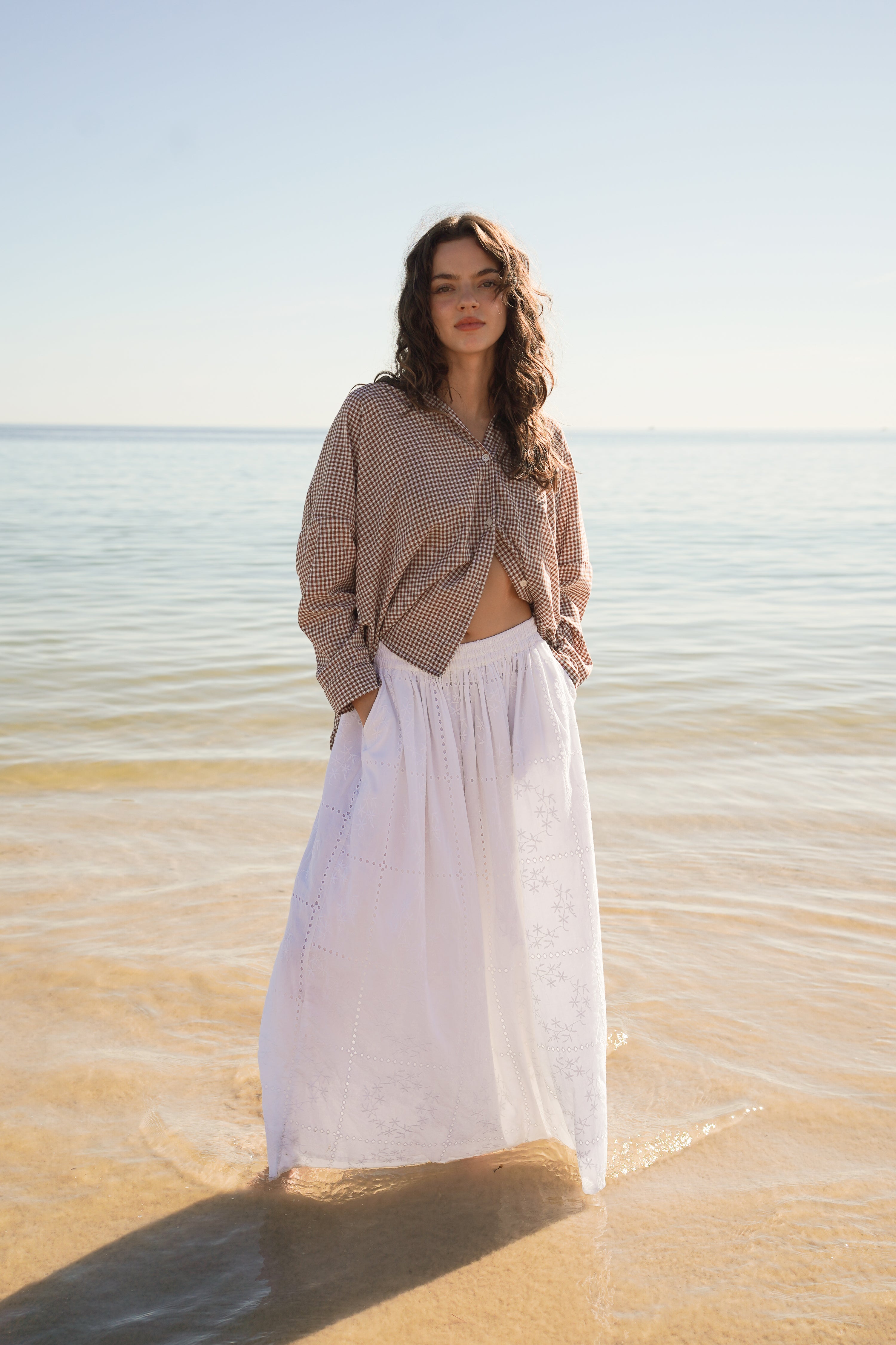 LARA EYELET SKIRT