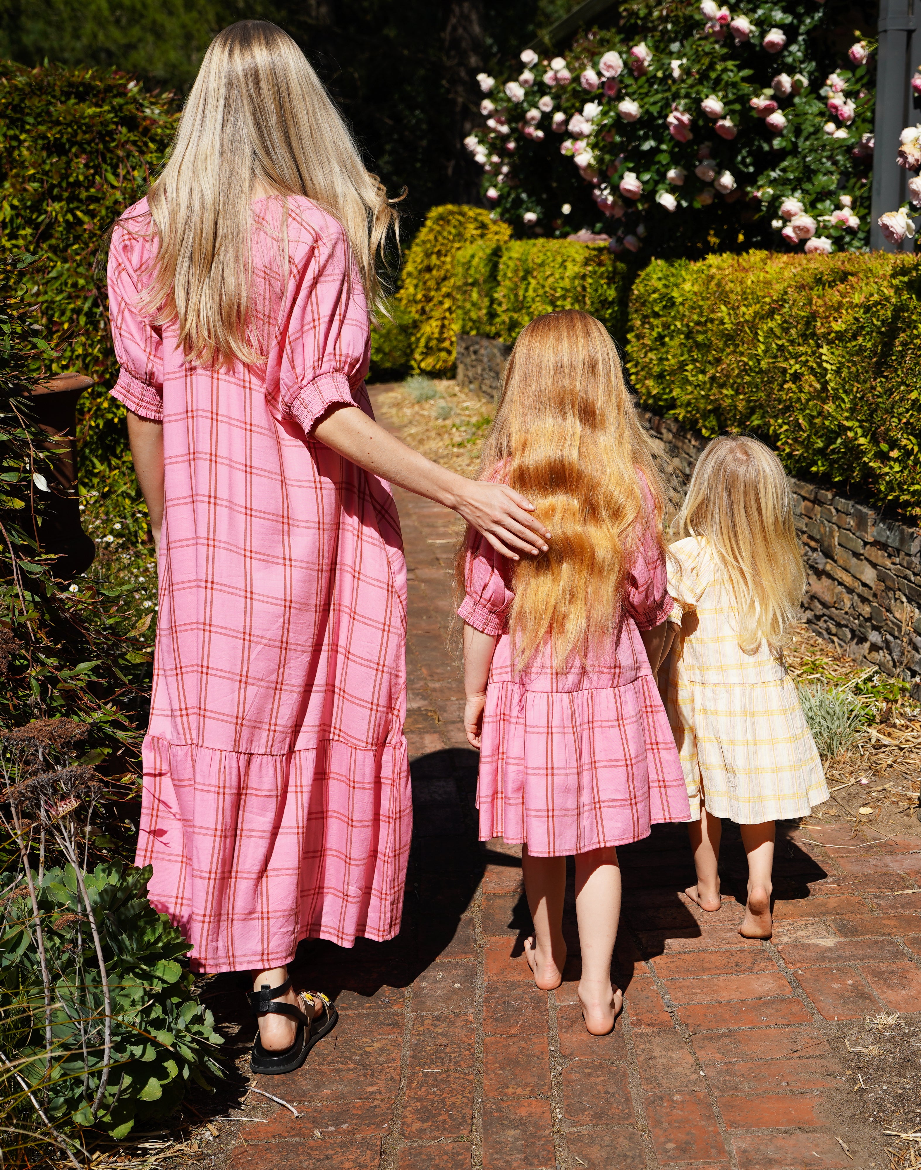 GIRLS POSIE DRESS // CREAM CHECK