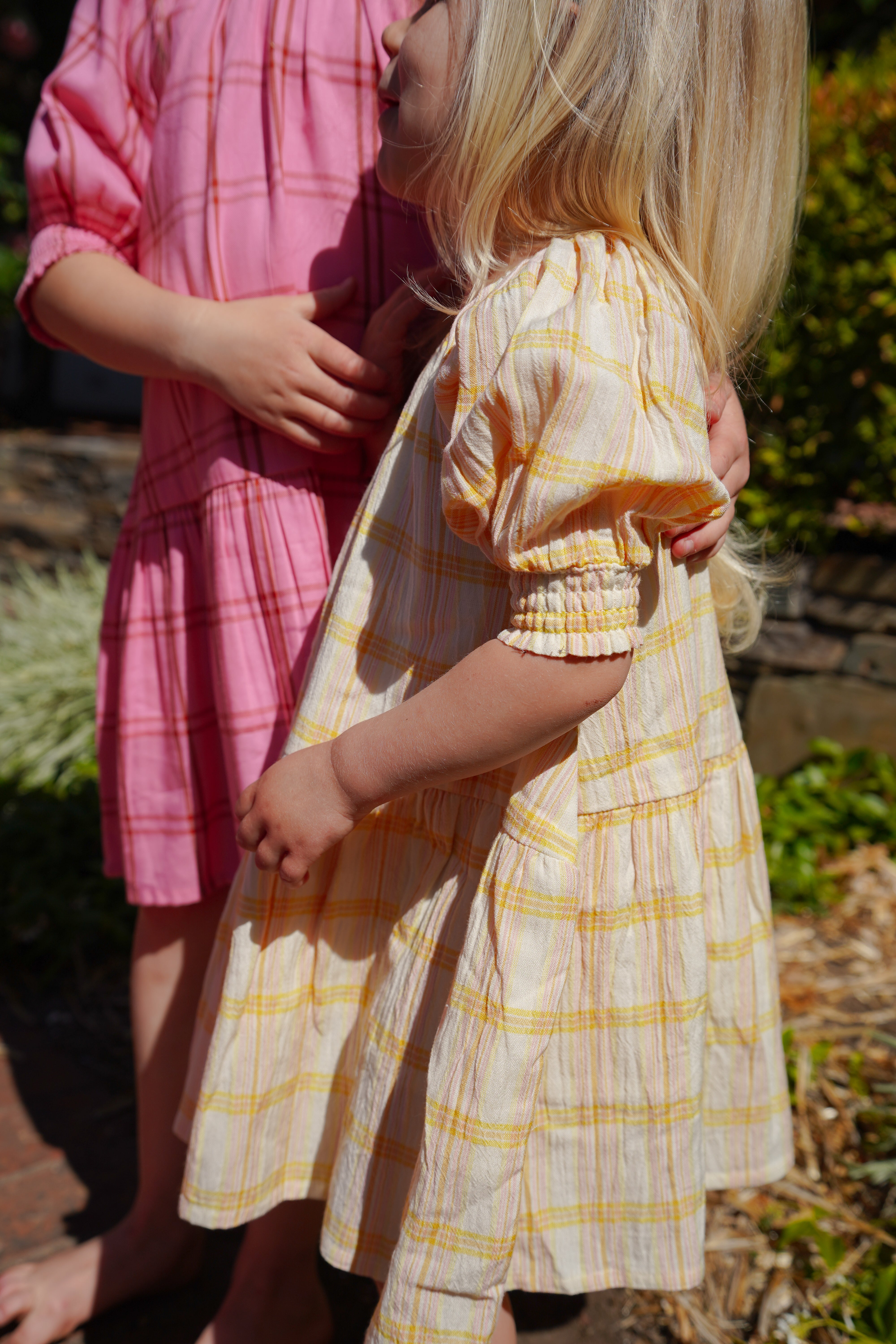 GIRLS POSIE DRESS // CREAM CHECK