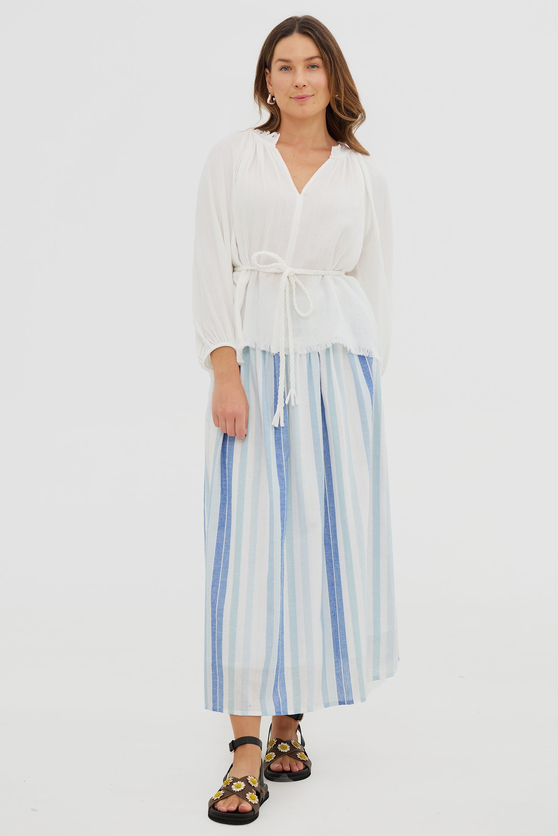 INDY LUREX STRIPE SKIRT